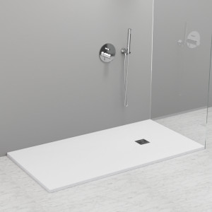 706130 Душевой поддон из минерального литья БЕЛЫЙ МАТОВЫЙ в комплекте с сифоном, Kerasan DOCCIA Италия