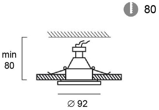 Terzo Light Круглый встраиваемый светодиодный светильник из алюминия  V4182700  - Вид №1
