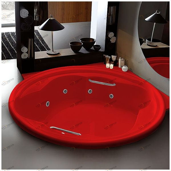 Ванна Gruppo treesse Ninfa V6597-K красная с гидромассажем круглая большая STDV6597K