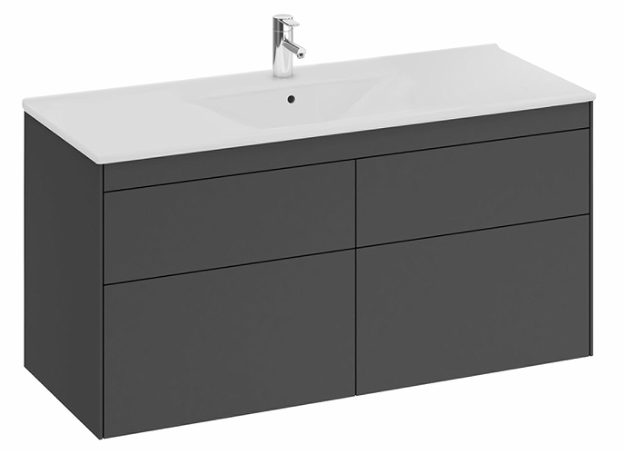 47425 Напольный шкаф IFO Sense для тонкой раковины с четырьмя ящиками, Ш = 1200 мм, Ш1 = 1210 мм, белый - Вид №5