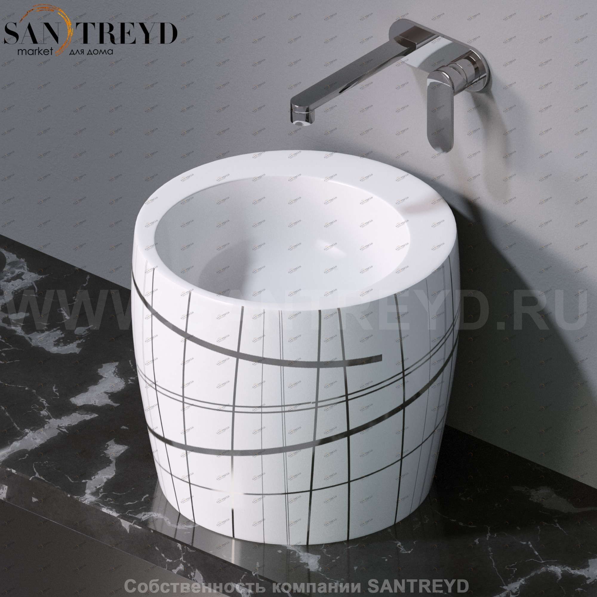 L101415P Накладная раковина на столешницу  круглая A. e T. Italia TOTEM AeT ITALIA