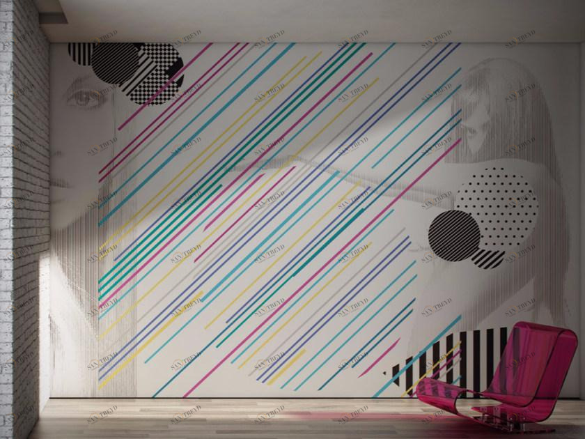 GLAMORA Полосатые моющиеся виниловые обои Studio 54 sun-id-1418602