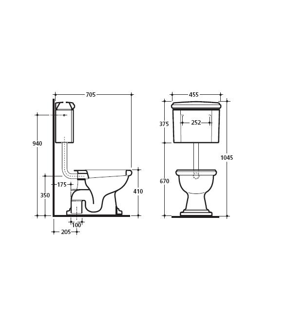 ML.BLL-25.111.BI/ML.BLL-25.138.BI/ML.MEC-29.138.CR Компакт унитаз с бачком Белый Migliore  Италия  - Вид №7