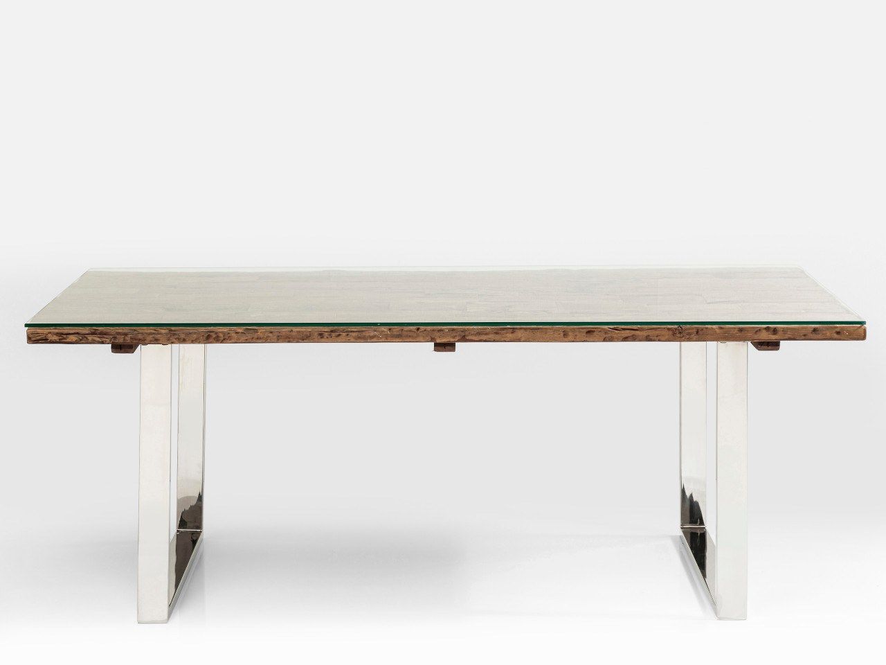 Прямоугольный обеденный стол из дерева и стекла KARE Design деревенский ARCH-00034003 - Вид №8