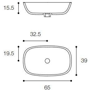 Накладная раковина на столешницу  овальная Falper Scoop sun-id-1387020 - Вид №2
