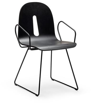 CHAIRS & MORE Стул из орехового дерева с подлокотниками Gotham sun-id-1344942 - Вид №1