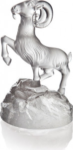 10565853 Cristal de Paris Фигурка Cristal de Paris "Горный козел" 17см (сатин) Хрусталь