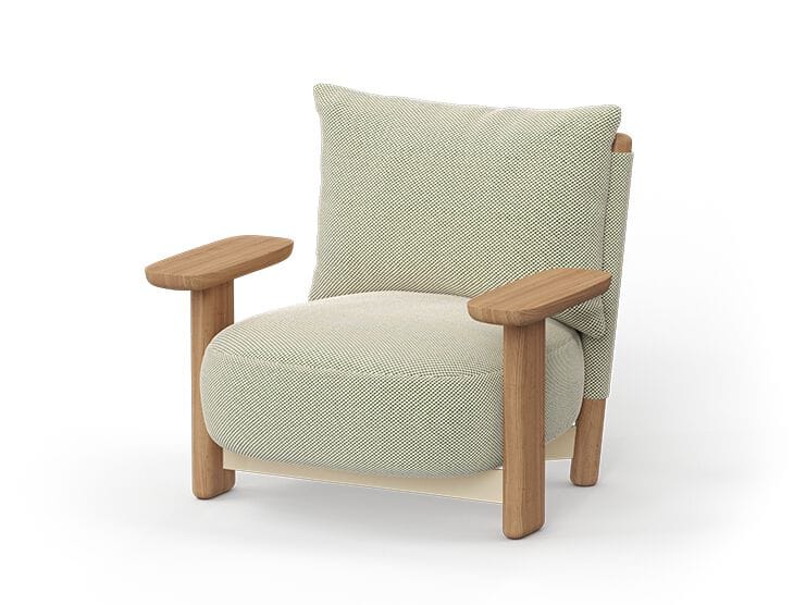 Тканевое садовое кресло с подлокотниками Vondom Milos ARCH-00031599