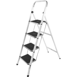 Стремянка стальная Zalger 4 ступени с резиновым ковриком, максимальная нагрузка 120 кг