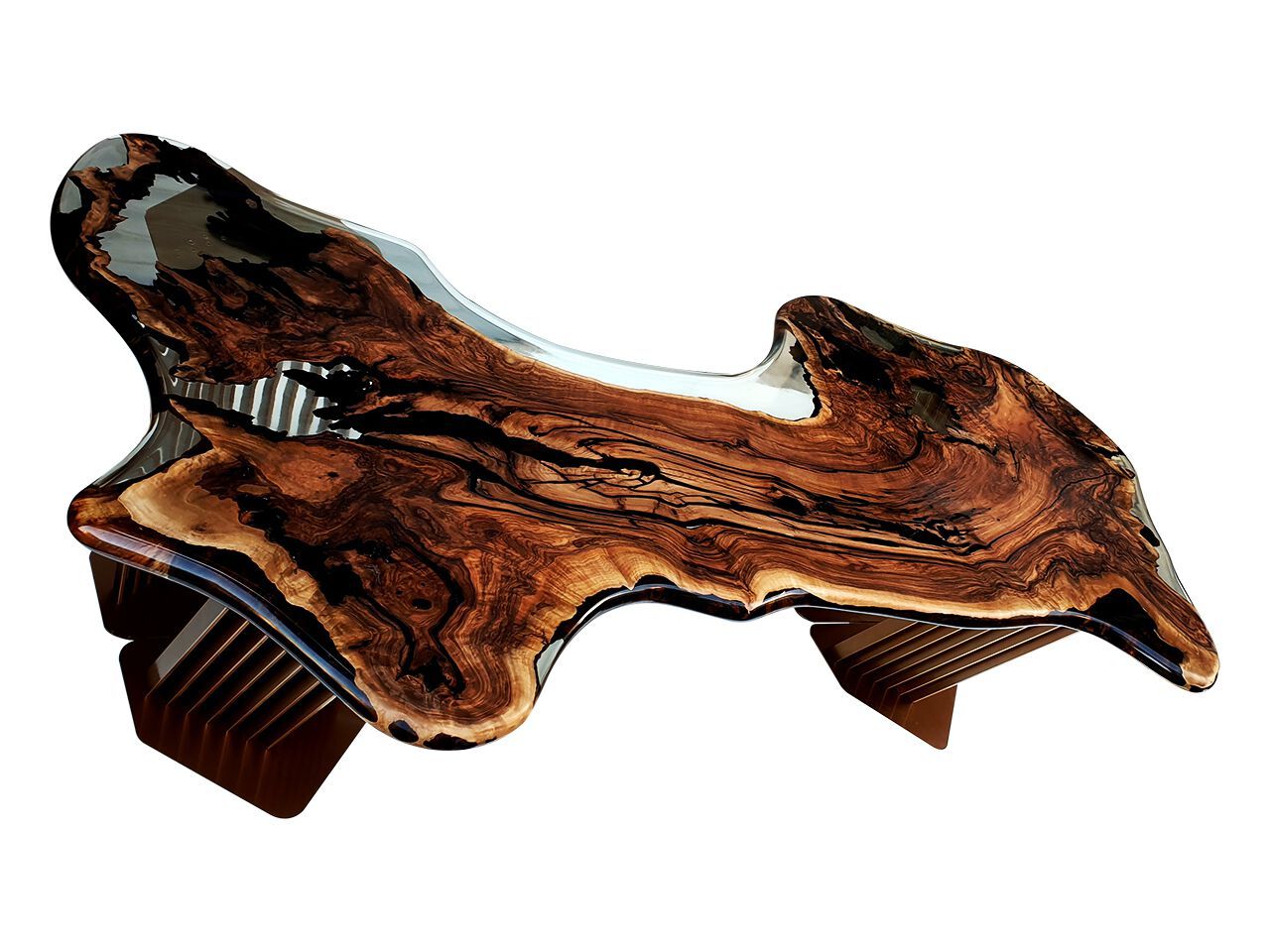 Стол из орехового дерева и смолы Legnor LEG2408743 / LEG2408744 ARCH-00131175 - Вид №1