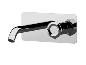 Однорычажный настенный смеситель для раковины с пластиной