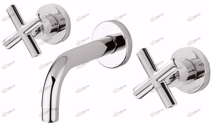 Rubinetteria Giulini Смеситель для умывальника настенный на 3 отверстия G3 sun-id-1412313