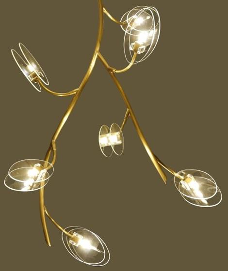 Patinas Lighting Светодиодный потолочный светильник ручной работы из латуни Inverno sun-id-1405641 - Вид №5