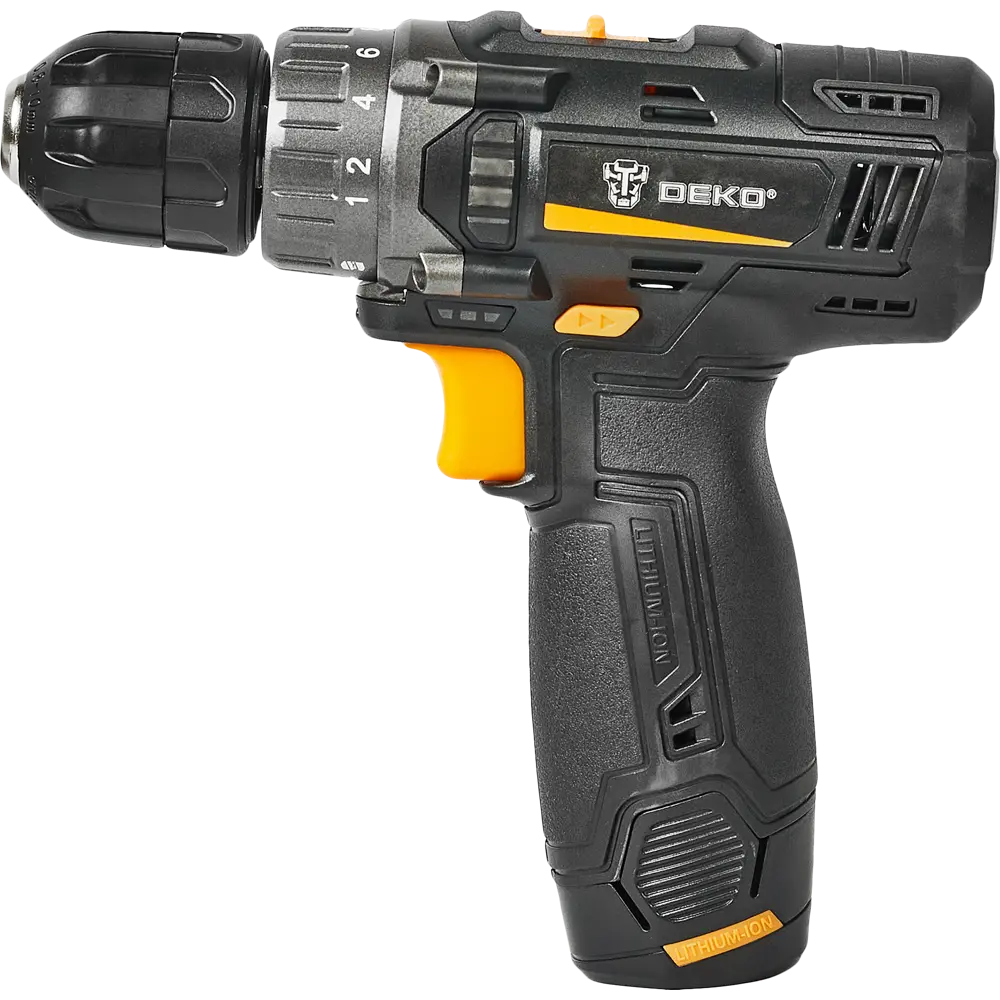 Дрель-шуруповерт аккумуляторная Deko GCD12DU3 063-4140, 12 В Li-Ion 2x2 Ач 83422546 STLM-2102749  - Вид №3
