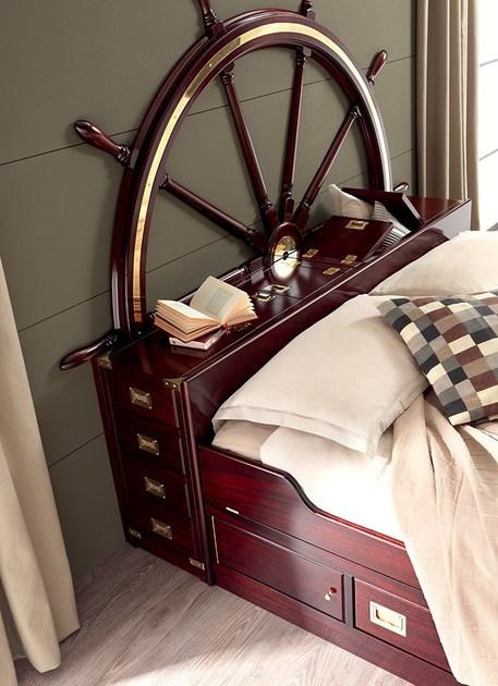 Caroti Двуспальная кровать из дерева с контейнерным изголовьем  555/g+506+551  - Вид №3