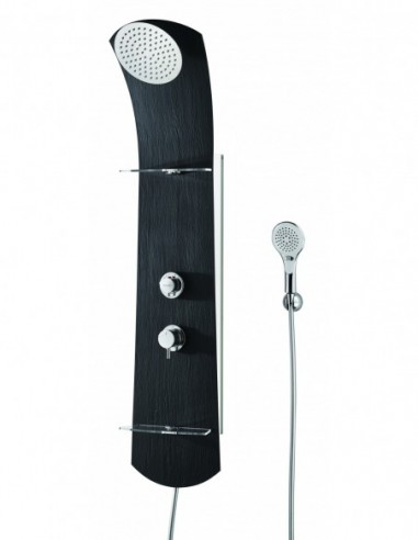 523300 402 00  Многофункциональная термостатическая душевая колонка Nautilus Slate, матовый черный Valentin Чернить  - Вид №1