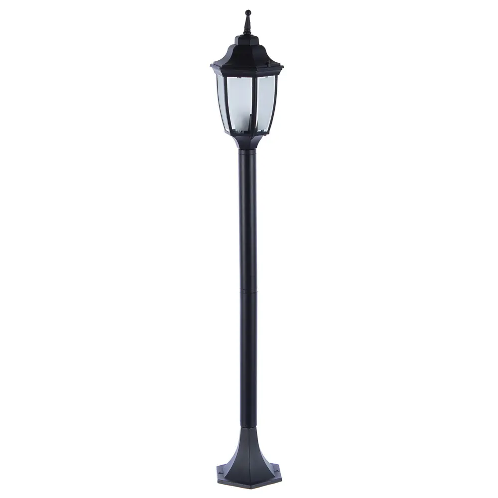 Столб уличный Inspire Sutton 1xE27х60 Вт, 1 м, матовое стекло, цвет чёрный, IP44 18252601 STLM-2012824 
