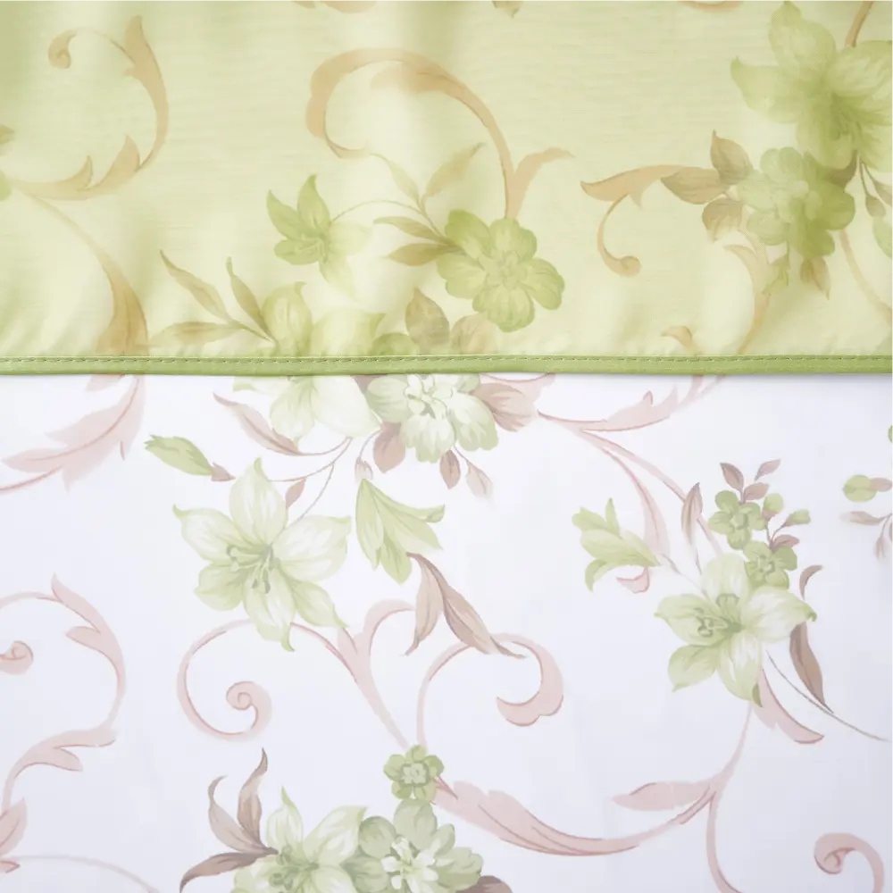 Комплект штор на ленте для кухни Кантри 285x160 см цвет зеленый WITERRA STLM-2013092 - Вид №2