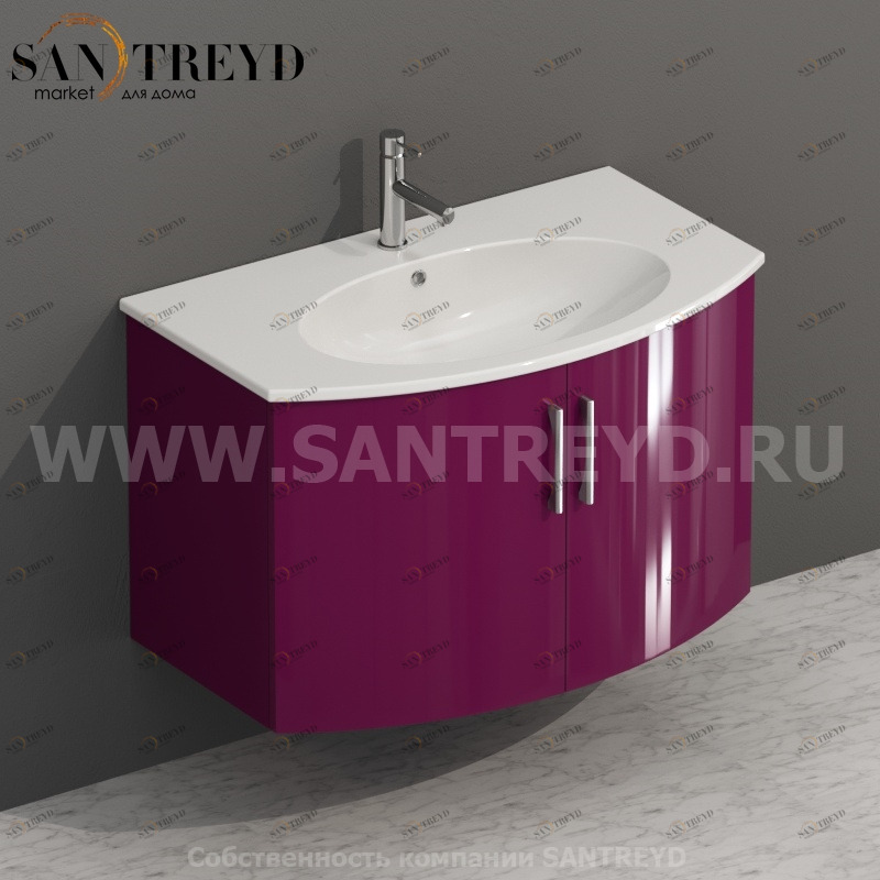 MDMA80Y078 Тумба с двумя створками 78 см розовая Globo 4ALL Италия Ceramica Globo