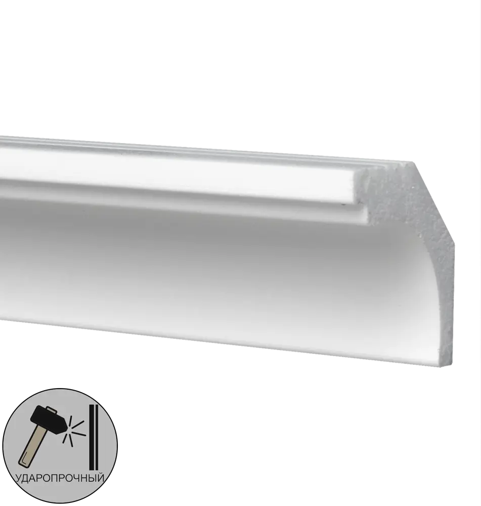 81965521 Плинтус потолочный полистирол ударопрочный Decomaster D115 белый 30x30x2000 мм STLM-0015787