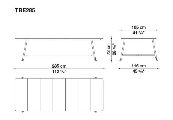 Прямоугольный садовый стол с столешницей из лавового камня B&B Italia Outdoor Borea ARCH-00135488 - Вид №8