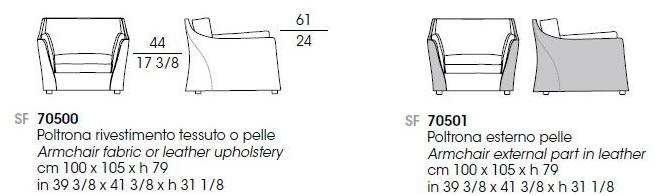 Giorgetti Кресло из ткани со съемным чехлом с подлокотниками Vittoria sun-id-1481455 - Вид №2
