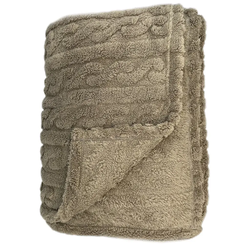 Плед Homely 200x220 см микрофибра цвет какао 89337403 STLM-2097156 Ardenza