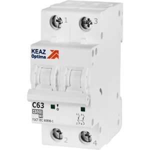 Автоматический выключатель КЭАЗ Opti Din BM63 2P 63А для надежной защиты электросети 89206653