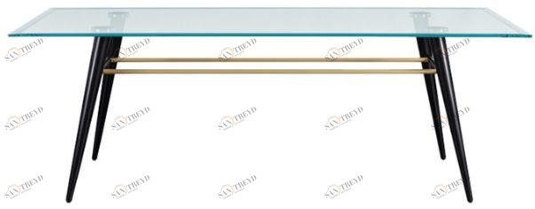 ALMA DESIGN Прямоугольный стол из дерева и стекла Magenta sun-id-1355648