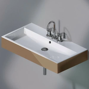 L278T1R3V4.255 Подвесная раковина настенная прямоугольная A. e T. Italia  бронзовая