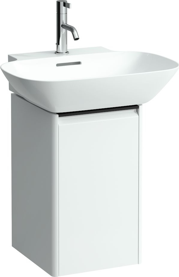 H4030231102631 Шкафчик под раковину , 1 дверца, крепление на петли слева, 1 внутренняя полочка, ручка черный алюминий LAUFEN PRO