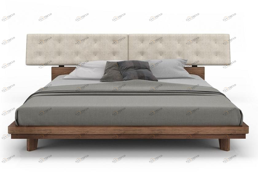 Huppé Кровать из орехового дерева с изголовьем капитоне Nelson 8349-8353 HUPPE