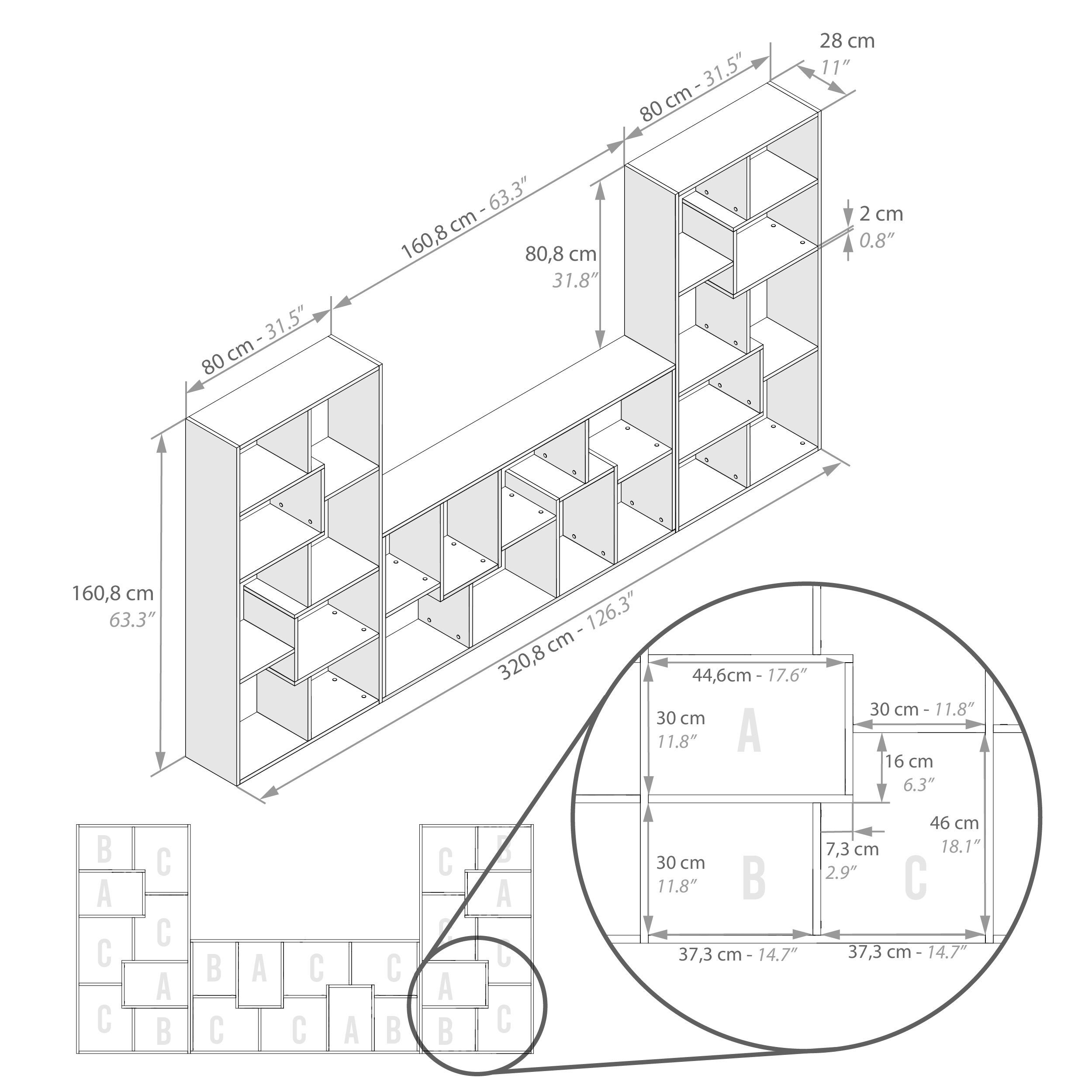 Стена, оборудованная в облагороженном Mobili Fiver IACOPO ARCH-00040623 - Вид №26