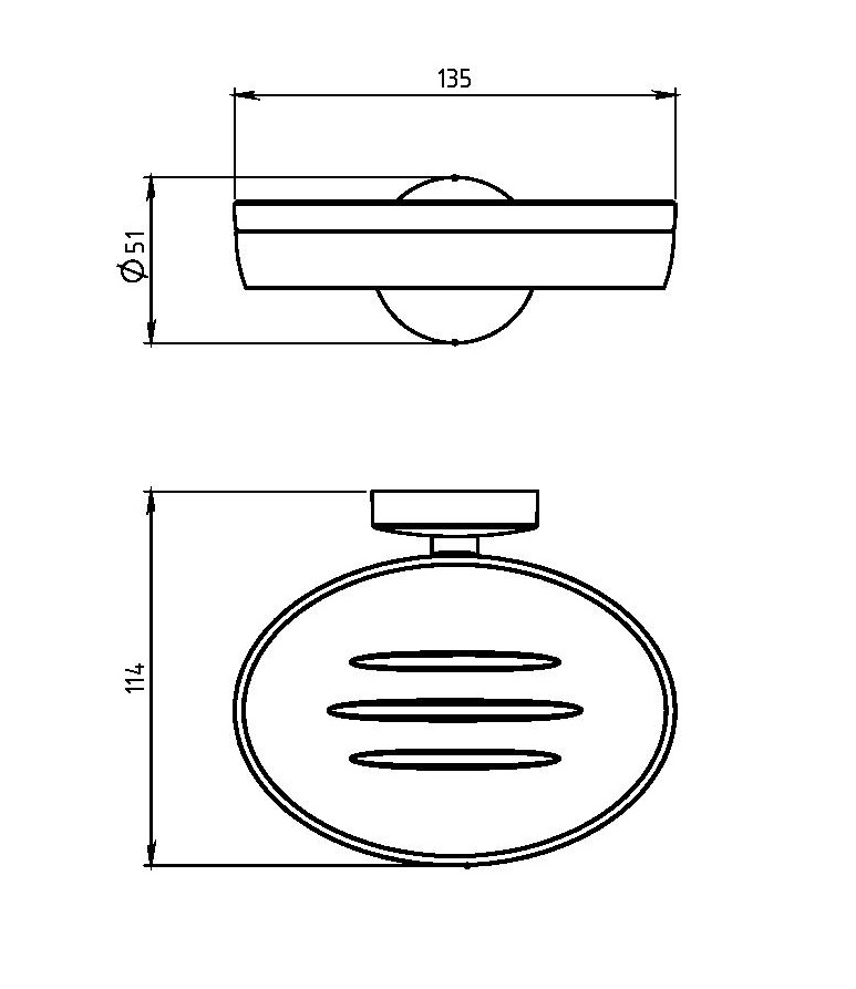 Мыльница стеклянная Novaservis Metalia 11 0136.0 хром 01360 - Вид №1