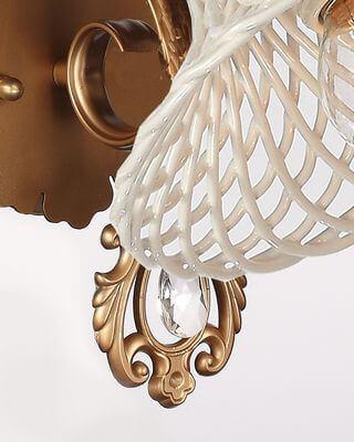 Бра с керамическим плафоном белое "Ирма" W17069/1NPI LUMIEN HALL ФЛОРИСТИКА 00-3929719 Белый;бронза  - Вид №3