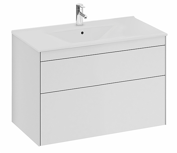 47435 IFO Sense тумба под умывальник с двумя ящиками, W = 600 мм, W1 = 610 мм, белый - Вид №7