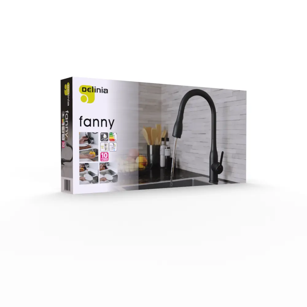 Кухонный смеситель DELINIA Fanny в матово-черном исполнении 84752045 STLM-0878106 - Вид №13