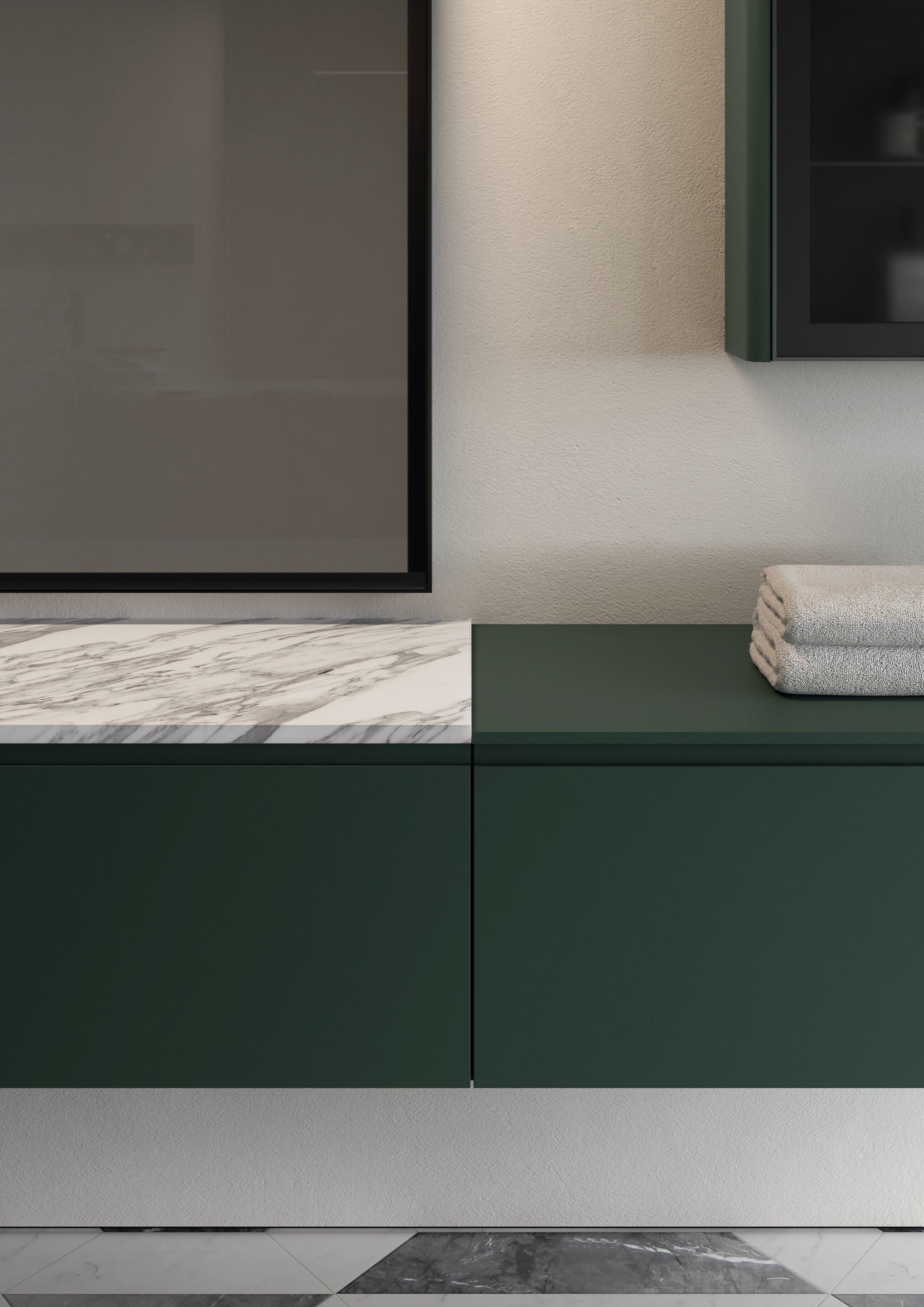 Подвесной туалетный столик с зеркалом Ideagroup Seventy Form ARCH-00099973 - Вид №1