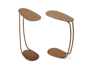 Стальной овальный журнальный столик