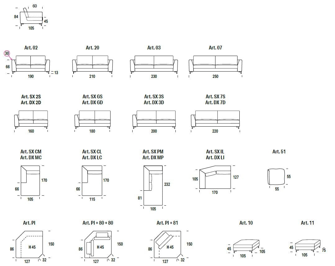 Секционный диван из ткани Felis Softliving ARCH-00054604 - Вид №2
