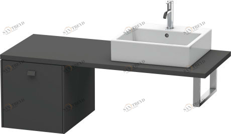 BR513104949 Brioso Шкафчик для консоли Графит матовый, декор Duravit