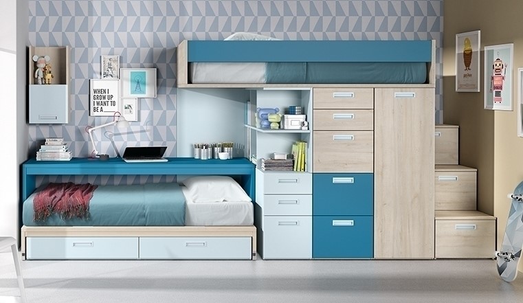 103198 Мебельный комплект с кроватью-чердаком Ambiente 36 Arasanz Oslo Santreyd