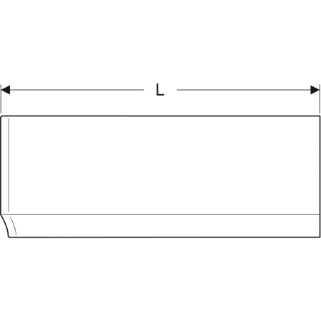 554.823.01.1 Передняя обшивка Geberit Renova для асимметричной ванны, левая Geberit  - Вид №2
