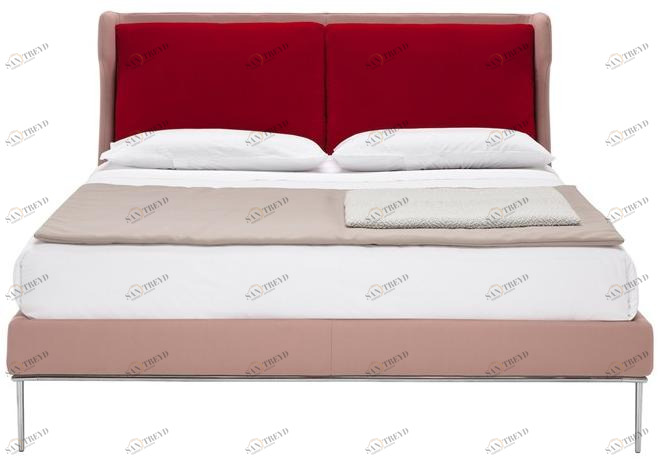 AMURA Двуспальная кровать с мягким изголовьем Alice sun-id-1474860