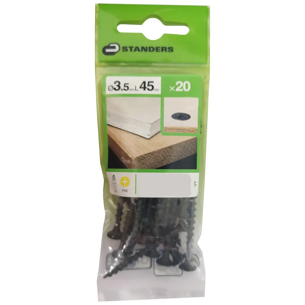 Саморезы для дерева STANDERS фосфатированные 3.5x45, 20 шт. 82232156 STLM-2001757  - Вид №2