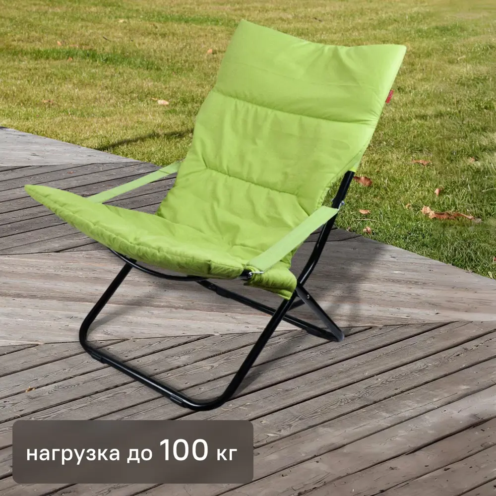 Кресло-шезлонг Nika Haushalt HHK4-LM/G складное 86x64 см сталь зеленый Santreyd мебель для отдыха STLM-2088596