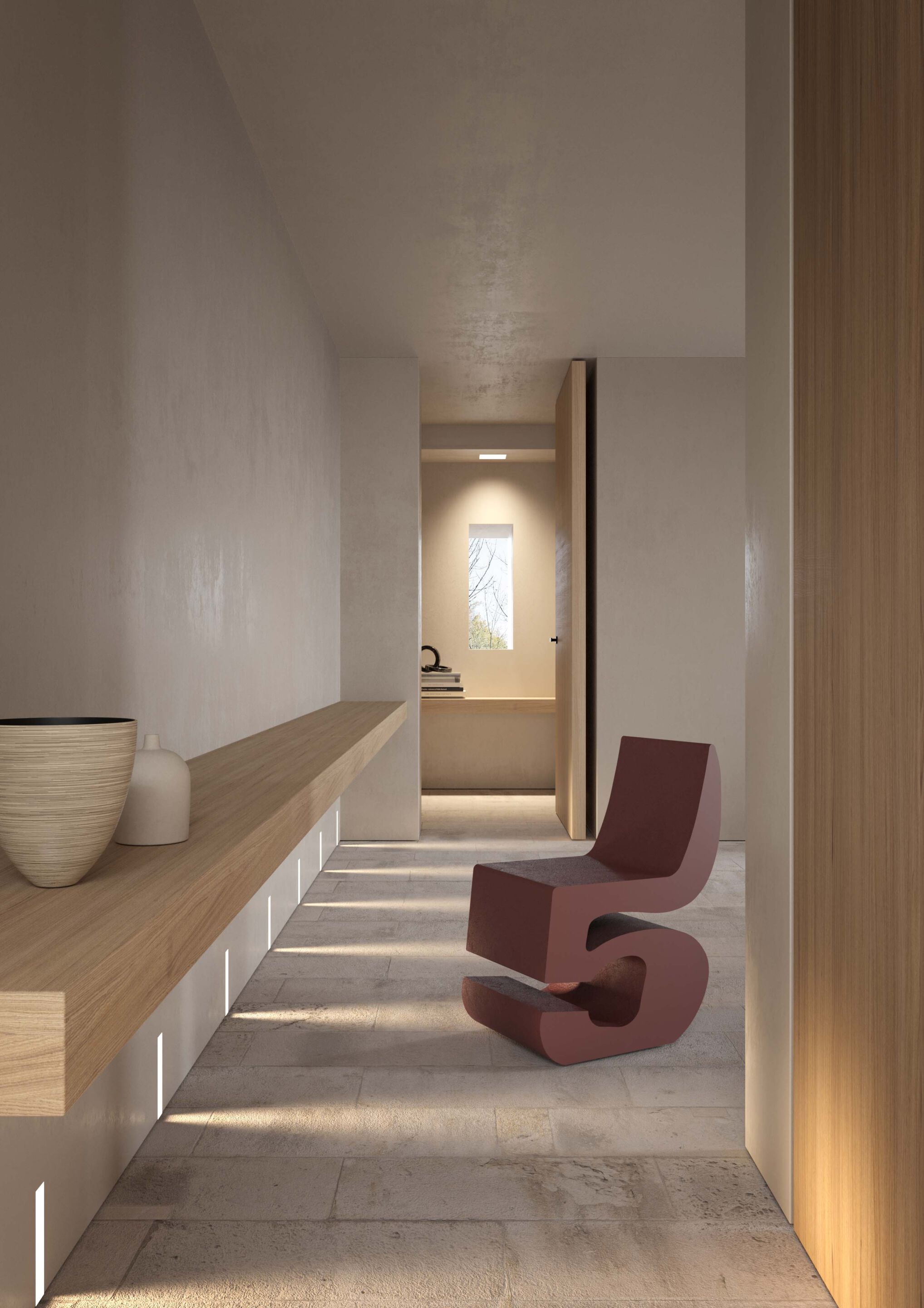 Стул из лакированного бетона Voltan 5 ARCH-00026272