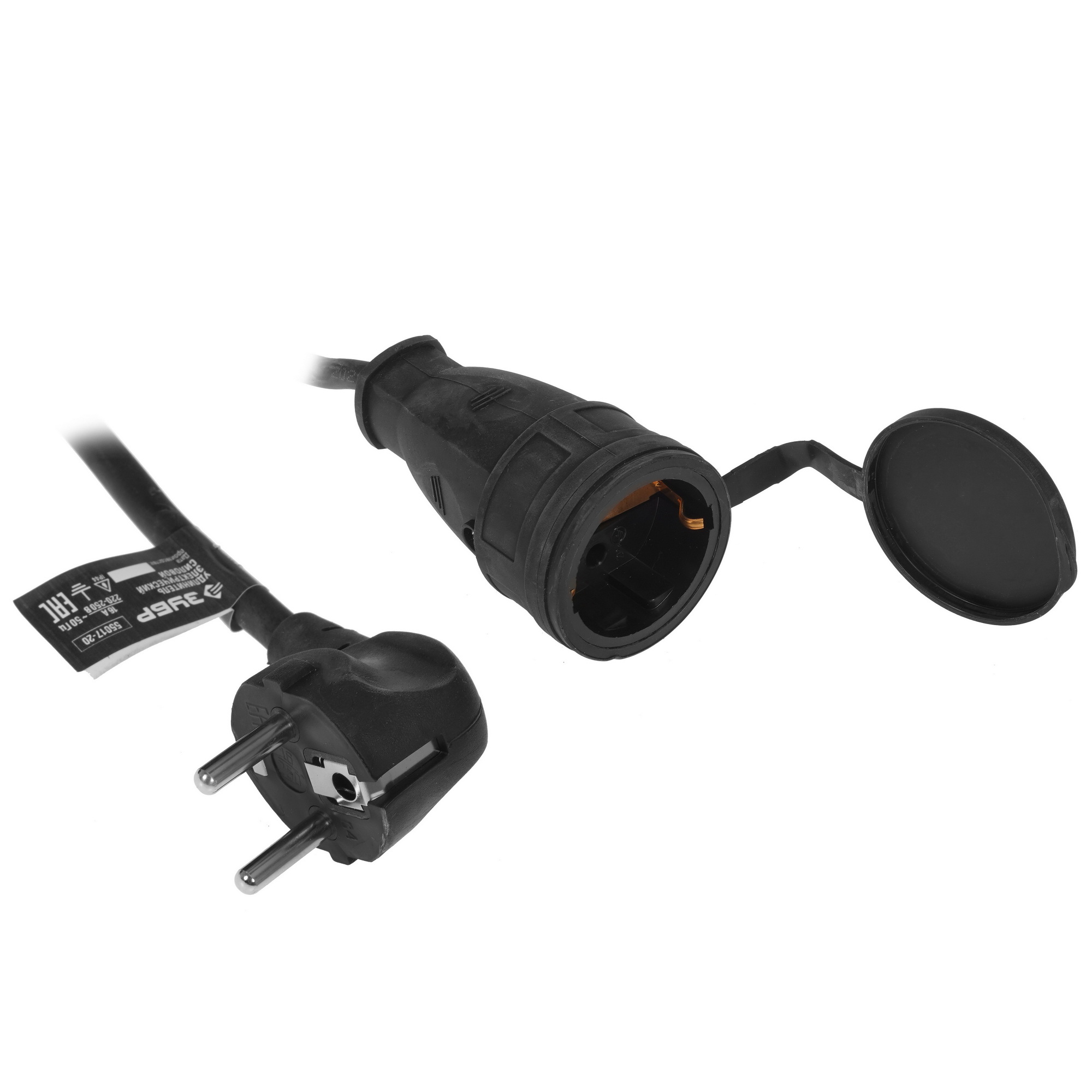 Удлинитель силовой Зубр 55020-10 черный 5319902 STDN-0005010 - Вид №1