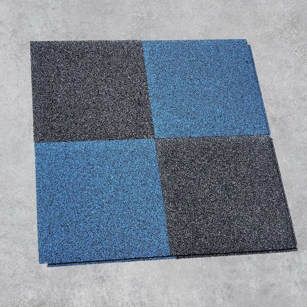 Плитка с соединением "Язык-паз" синяя. Резиновое покрытие ЭКОПРОФИТ ПСИ001 - Вид №4