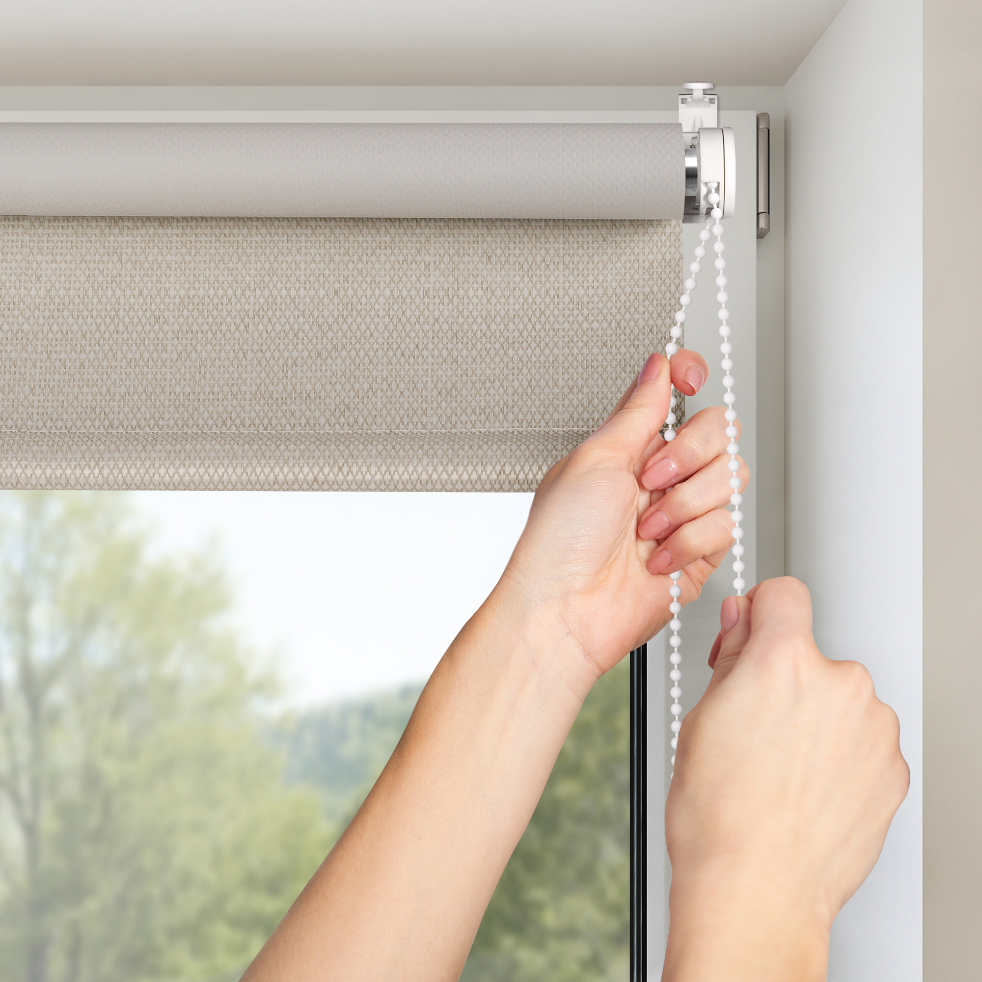 PRAKTO Рулонная штора блэкаут Dublin - полное затемнение 80×250 см бежевая 82743472 STLM-0035302 - Вид №6